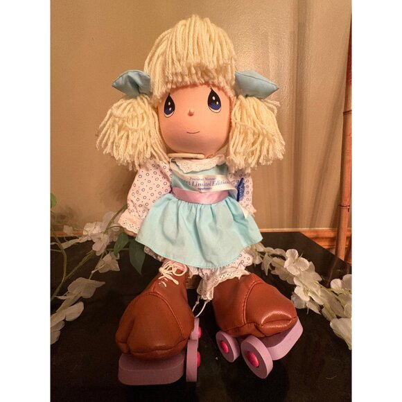 Vintage Precious Moments 1993 Limited Edition Roller Skating Doll By Applause - Picture 1 of 13